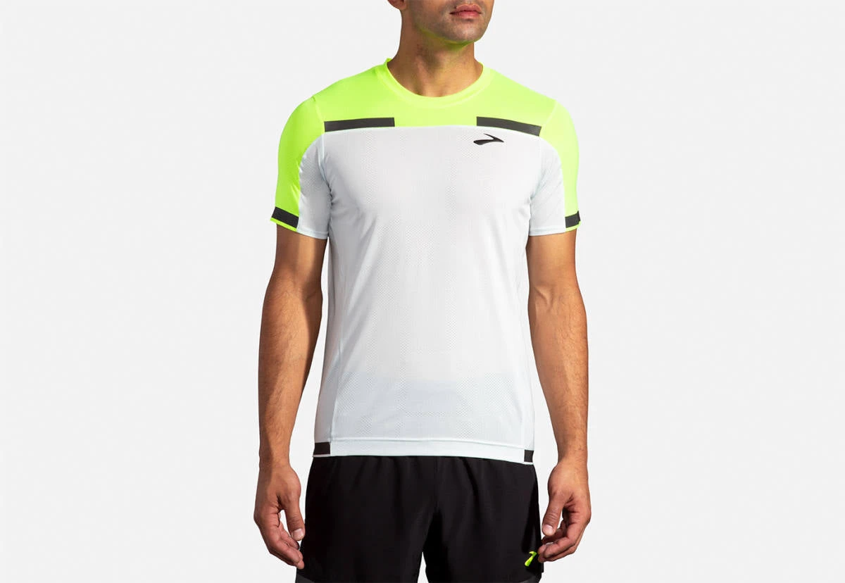 Men's Brooks Carbonite Short Sleeve Run Visible Collection 211355-052 4 Men's Brooks Carbonite Short Sleeve Run Visible Collection 211355-052 - Image 2