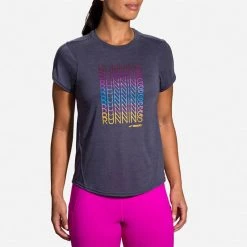 Women's Brooks Distance Graphic Short Sleeve - 221469-459 -Goodr Sales Shop 221469 459 MF Distance Graphic Short Sleeve