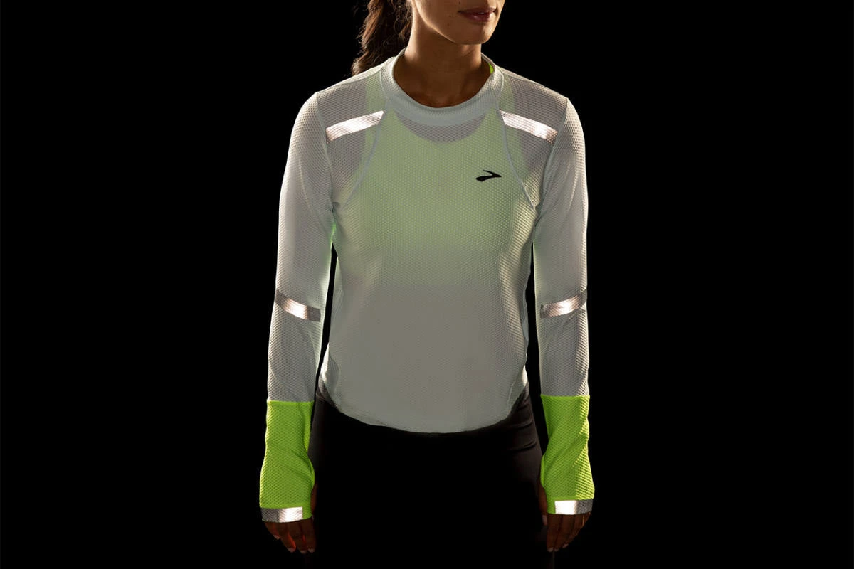 Women's Brooks Carbonite Long Sleeve Run Visible Collection - 221494-041 4 Women's Brooks Carbonite Long Sleeve Run Visible Collection - 221494-041 - Image 2