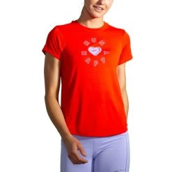 Women's Brooks Run Happy Short Sleeve 221541-635 -Goodr Sales Shop 221541 635 MA Distance Graphic Short Sleeve