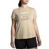 Women's Brooks Distance Graphic Short Sleeve- 221600-255 -Goodr Sales Shop 221600 255 mf distance graphic womens short sleeve running shirt