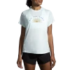Women's Brooks Distance Graphic Short Sleeve- 221600-430 -Goodr Sales Shop 221600 430 mf distance graphic womens short sleeve running shirt