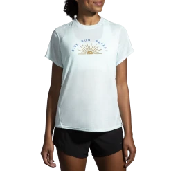 Women's Brooks Distance Graphic Short Sleeve- 221600-430