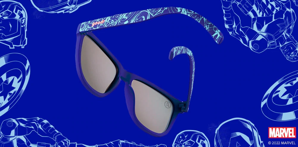 Goodr Running Sunglasses - Captain America's UV Shield 4 Goodr Running Sunglasses - Captain America's UV Shield - Image 2